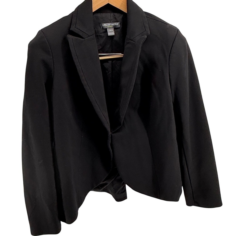 A Pea In The Pod Maternity Black‎ Blazer Jacket Career Business Large
